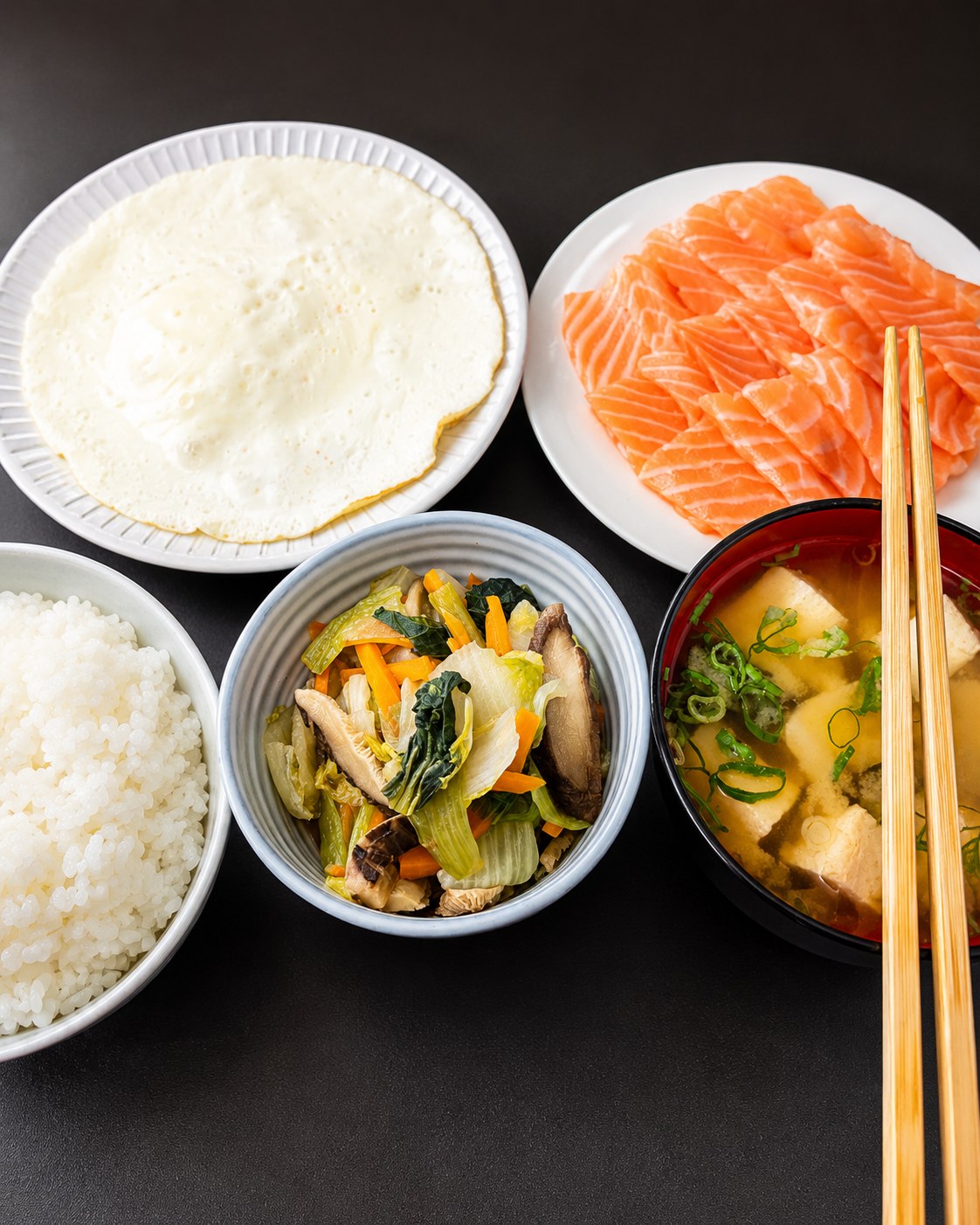 Japanese style meal for nutrition coaching