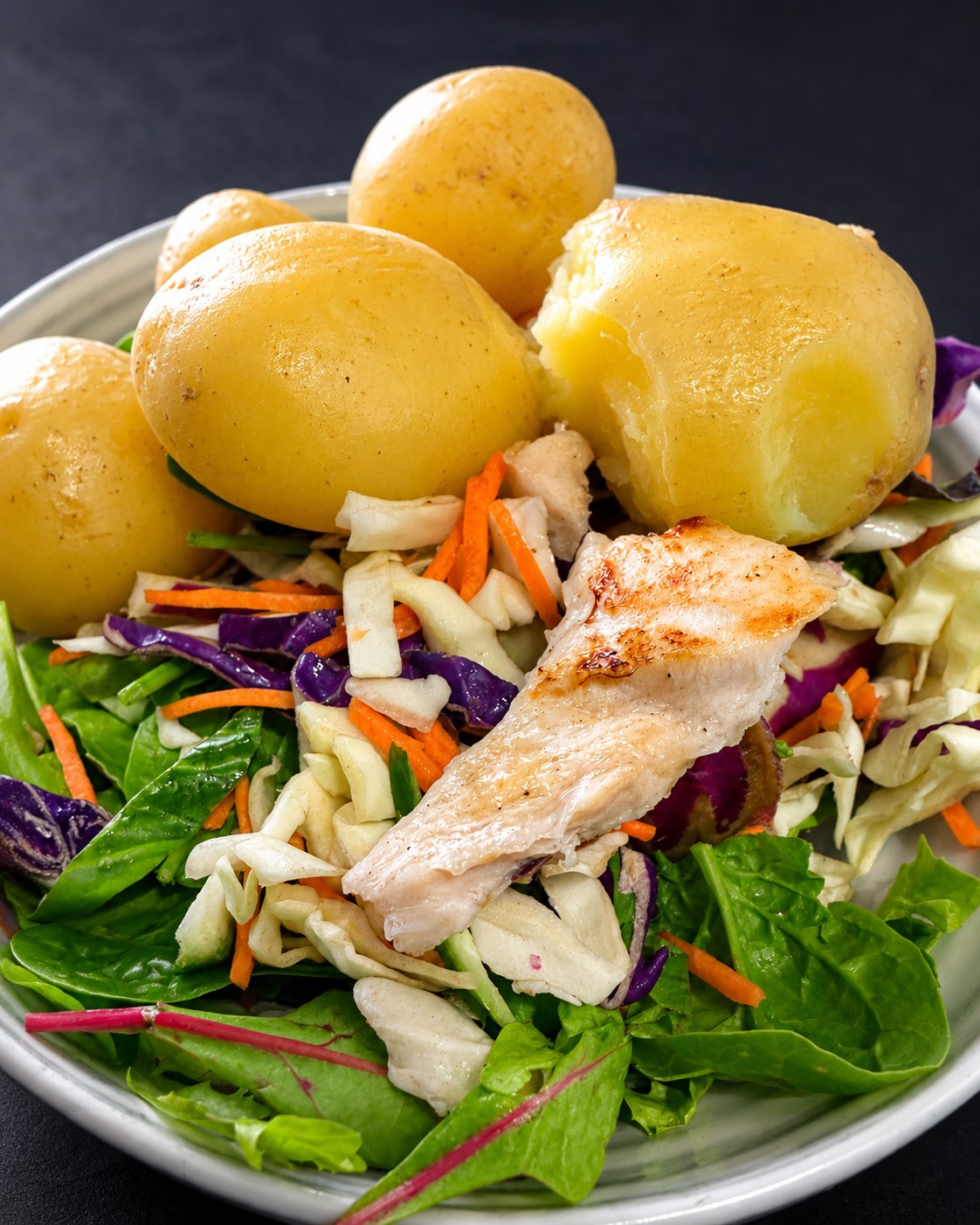 Potato chicken salad training meal