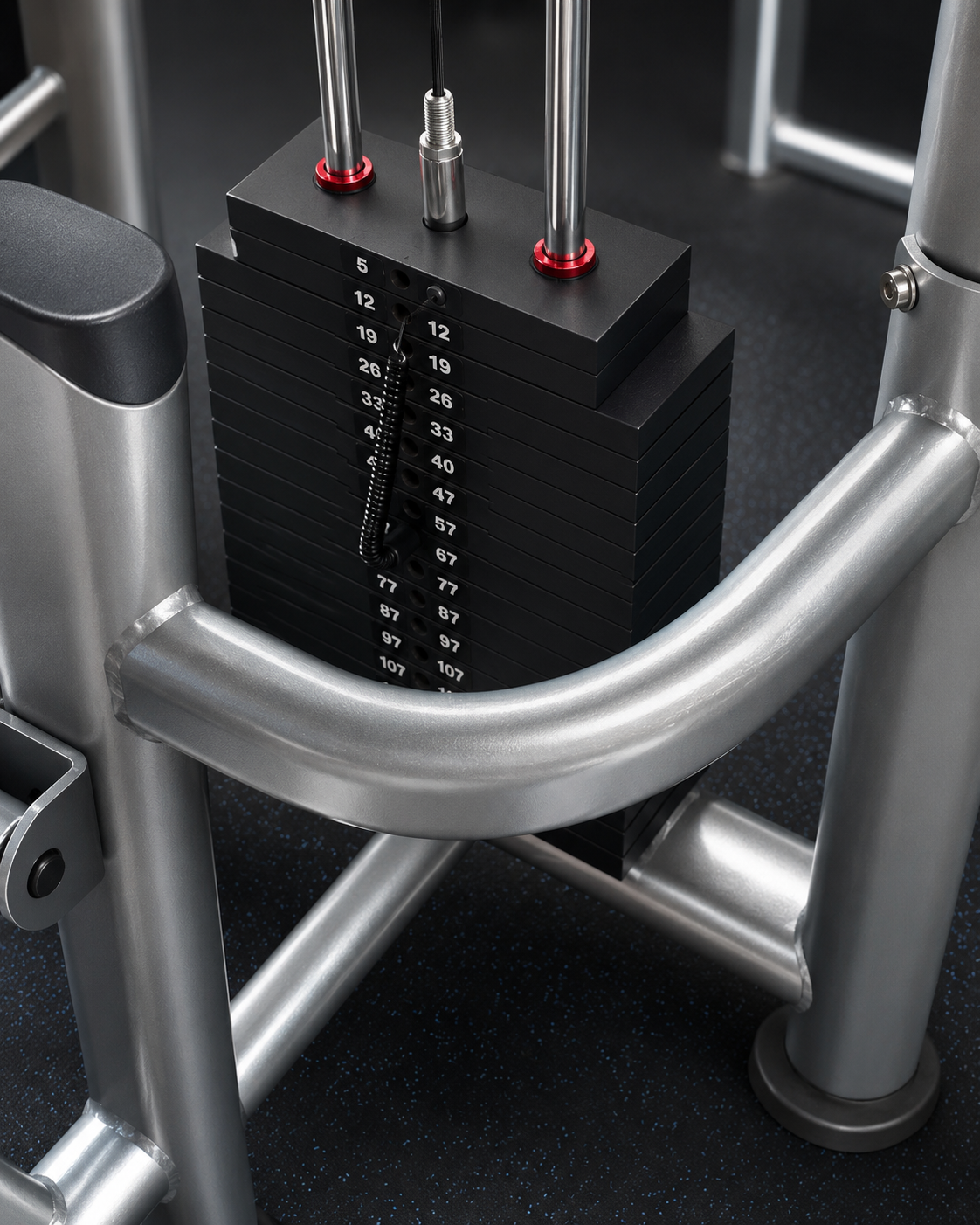 Gym machine weight stack