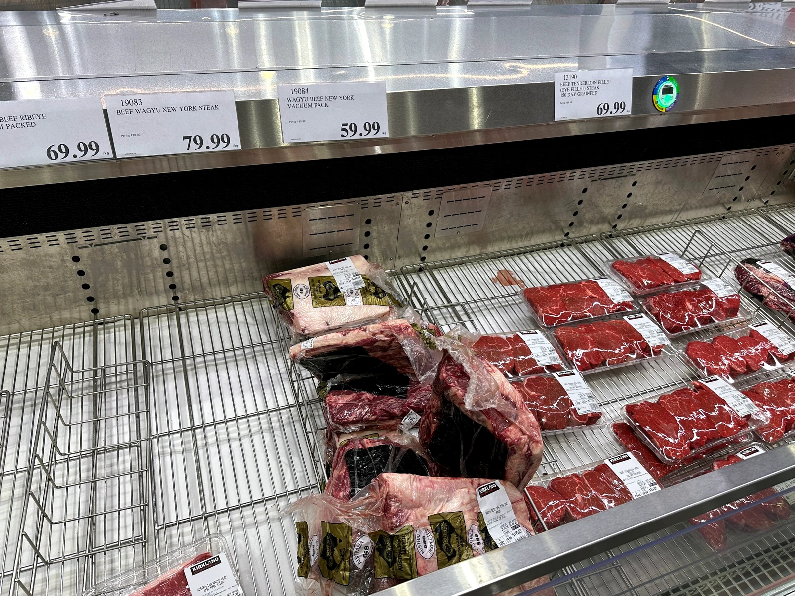 Costco Gold Coastの牛肉売り場