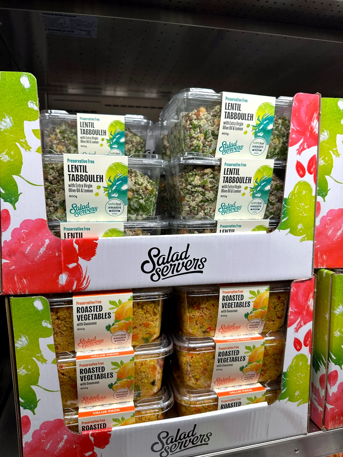 Costco Gold Coastのレンズ豆タブーリとローストベジタブル