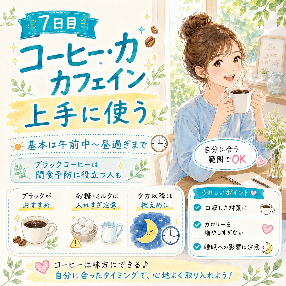 7日目 コーヒー カフェイン 上手に使う